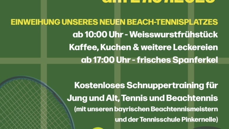 Sommerfest und Einweihung des Beachtennisplatzes